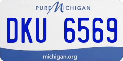 MI license plate DKU6569