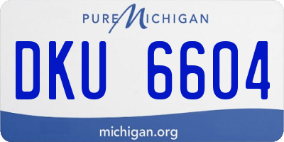 MI license plate DKU6604
