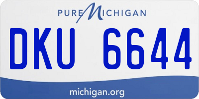 MI license plate DKU6644