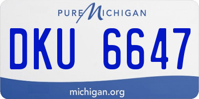 MI license plate DKU6647
