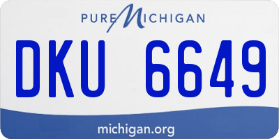 MI license plate DKU6649