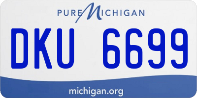 MI license plate DKU6699