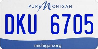 MI license plate DKU6705