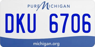 MI license plate DKU6706
