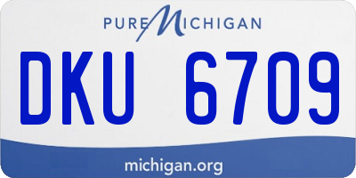 MI license plate DKU6709