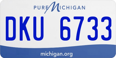 MI license plate DKU6733