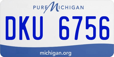 MI license plate DKU6756