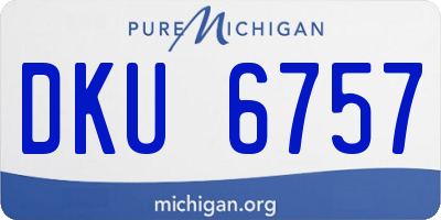 MI license plate DKU6757