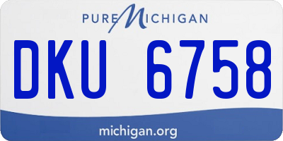MI license plate DKU6758