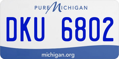 MI license plate DKU6802