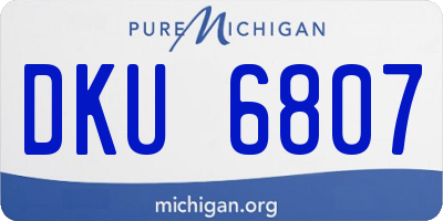 MI license plate DKU6807