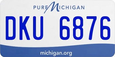 MI license plate DKU6876