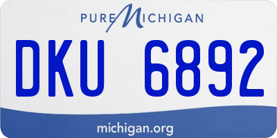 MI license plate DKU6892