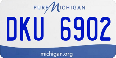 MI license plate DKU6902