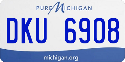 MI license plate DKU6908