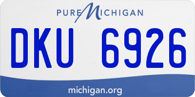 MI license plate DKU6926