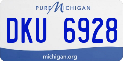 MI license plate DKU6928