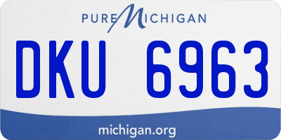 MI license plate DKU6963