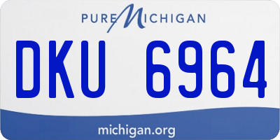 MI license plate DKU6964