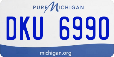 MI license plate DKU6990