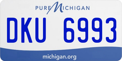 MI license plate DKU6993