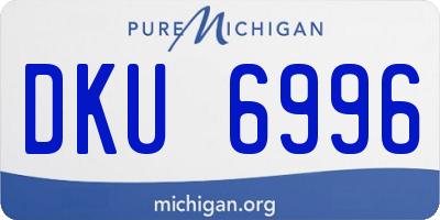 MI license plate DKU6996