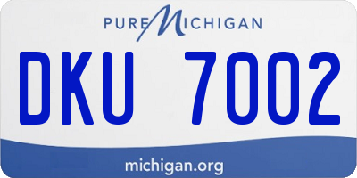 MI license plate DKU7002
