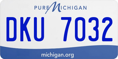 MI license plate DKU7032