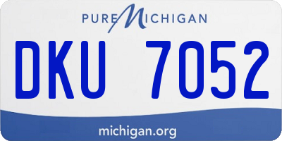 MI license plate DKU7052