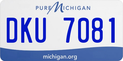 MI license plate DKU7081