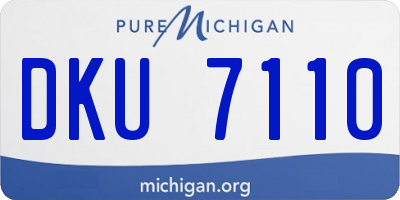 MI license plate DKU7110