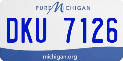 MI license plate DKU7126