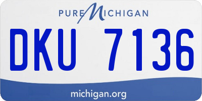MI license plate DKU7136