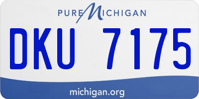 MI license plate DKU7175