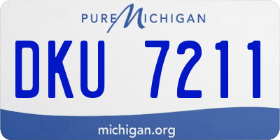 MI license plate DKU7211