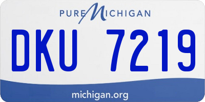 MI license plate DKU7219
