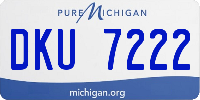 MI license plate DKU7222
