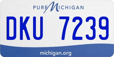 MI license plate DKU7239