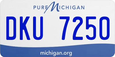 MI license plate DKU7250