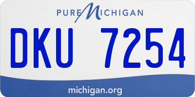 MI license plate DKU7254
