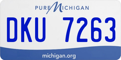 MI license plate DKU7263