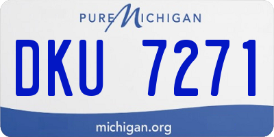 MI license plate DKU7271
