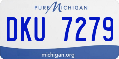 MI license plate DKU7279