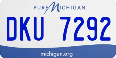 MI license plate DKU7292