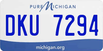 MI license plate DKU7294