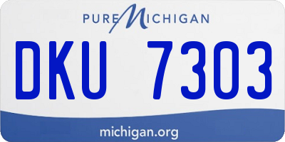 MI license plate DKU7303