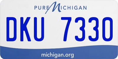 MI license plate DKU7330