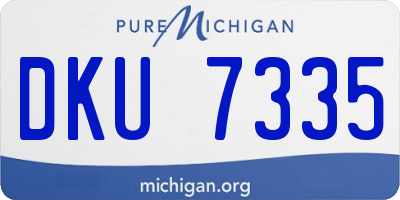 MI license plate DKU7335