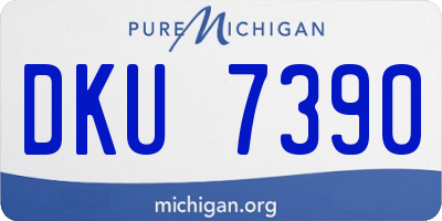 MI license plate DKU7390