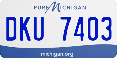 MI license plate DKU7403